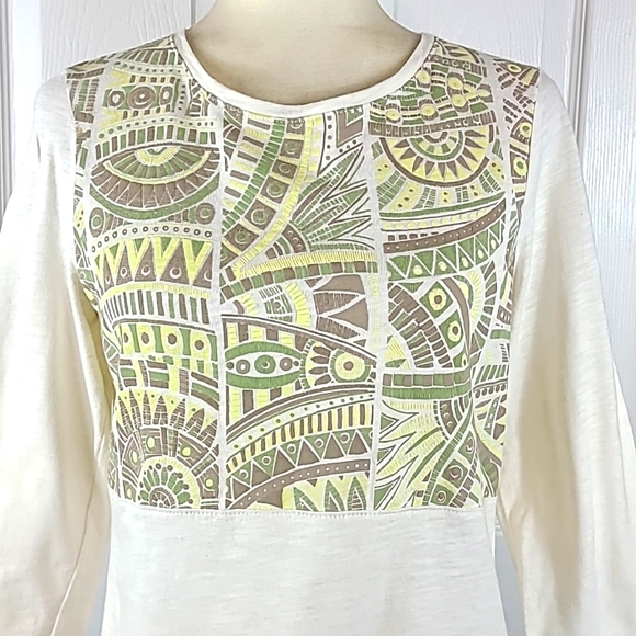 Chicos Zenergy Southwestern Print Blouse - Picture 2 of 11